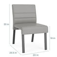 thumbnail image 4 of Waterfall Reception Waiting Armless Guest Chair / Black Steel / Light Gray, 4 of 5