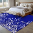 thumbnail image 4 of 6'x9' Area Rugs, Blue Botanical Indoor Outdoor Area Rug for Living Room Bedroom, Farmhouse Spring Summer Flower Washable Bathroom Rugs Kitchen Floor Carpet Mats Home Decor Aesthetic, 4 of 8