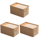 thumbnail image 1 of Caja de Almacenamiento Organizador de Sujetador FLhrweasw Tela de Jeans Plegable Caqui 3 piezas, 1 of 2