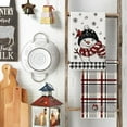 thumbnail image 3 of Beige Blue Xmas Tree Snowman Christmas Kitchen Towels Dish Towels, 18x26 Inch Holiday Believe Bird Winter Decoration Hand Towels Set of 4, 3 of 6