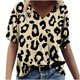 thumbnail image 2 of ICHUANYI Clearance Women's Fashion Casual Spring Summer Short Sleeve V-Neck Blouses &(Pink, S) ICHUANYI WER2023081011696, 2 of 4