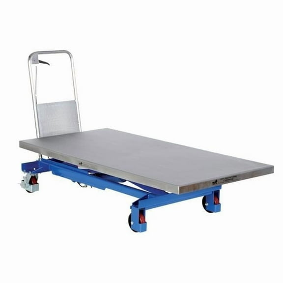 Vestil CART-1000-LD Hydraulic Single Scissor Cart- 63 x 31.5 in. - 1000 lbs