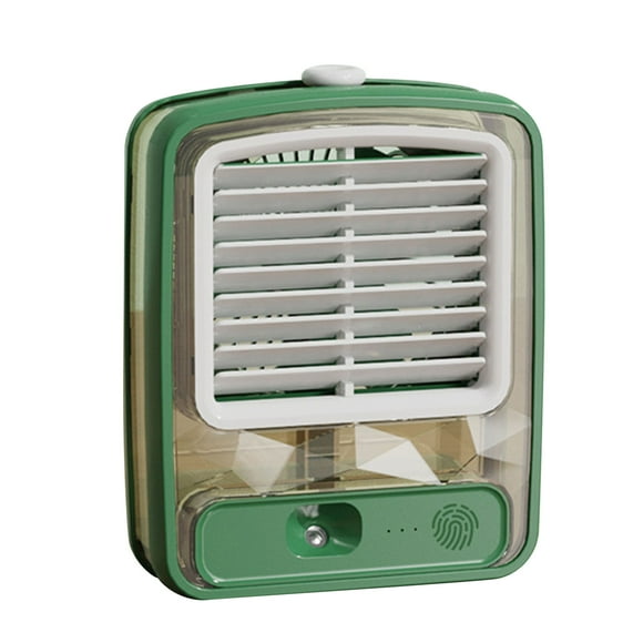 Ventilador refrigerado por agua de escritorio USB ABS 3 engranajes 3D aspas de ventilador en espiral aire acondicionado pequeño refrigerado por agua para mesa de noche de escritorio verde