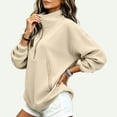 thumbnail image 6 of gbyLJF Women's Half Zip Pullover Hoodies Drop Shoulder Contrast Zipper Y2K Casual Stylish Sweatshirt, 6 of 7