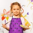 thumbnail image 3 of Spider Web Halloween Pattern Kids Aprons for Girls and Boys,Adjustable Neck Strap Toddler Aprons for Kids Cooking Baking, 3 of 7