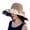 Khaki, variant on Women Fisherman Hat Solid Color Portable Big Brim UV Protection Bowtie Women Beach Hat Summer Cap