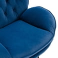 thumbnail image 6 of Single Chair, Accent Chair with Ottoman, Upholstered Lounge Chair with Footrest, for Living Room, Bedroom, Study, Easy Assembly,Blue, 6 of 7