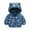 Dark Blue, variant on Kids Jackets for Girls Boys Toddler Baby Cute Cartoon Dinosaur Pattern Windproof Padded Jacket Hooded Coat