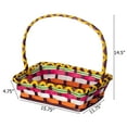 thumbnail image 4 of Wickerwise Vibrant Wicker Gift Basket – Versatile Woven Basket with Handle for Easter Candy, Fruit, Snacks, Garden Wedding Decor, Adult Easter Gifts, Party Favors, Kitchen Storage, and Garden Decor, 4 of 7