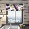thumbnail image 2 of Eggplants Curtain Valances Farmhouse Design Window Treatment Decor Blackout Rod Pocket for Windows Living Room Kitchen 54" x 18", 2 of 5