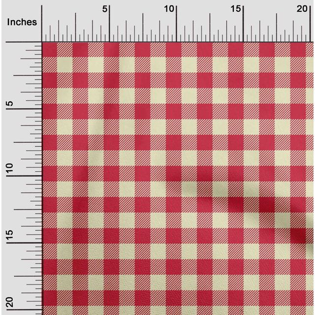 oneOone Viscose Jersey Light Yellow Fabric Gingham Check Craft Projects Decor Fabric Printed By The Yard 60 Inches Wide