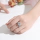 thumbnail image 4 of Pulsera de plata esterlina S925 para mujer, anillo de moissanita de 2 quilates, anillo de boda de seis garras, 4 of 5