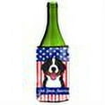 thumbnail image 2 of Carolines Treasures God Bless American Flag with Bernese Mountain Dog Wine Bottle beverage Insulator Hugger Wine Bottle, 2 of 2