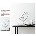 thumbnail image 3 of Modern Decorative Figure Metal Face Art Black Decorative Statue Abstract Decoration for Home, 3 of 5