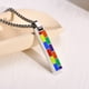 thumbnail image 3 of Pisexur Belleza Maquillaje Joyería Colgante Rectangular Collar de Acero Inoxidable Acero Titanio Accesorios Goteropara mujeres y hombres, 3 of 6