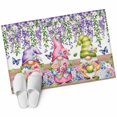 thumbnail image 6 of Blue Purple Gnomes Bathroom Rug Washable 2x3 Entryway Rug Non Slip Spring Country Hydrangea Flower Leaf Front Door Mat Low Pile Indoor Doormat Throw Floor Carpet for Kitchen Bedroom Entrance, 6 of 8