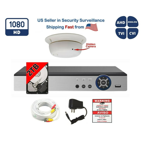 Evertech 8 Channel H265 CCTV Surveillance Recorder 2TB Hard Drive 1080p HD Security Camera