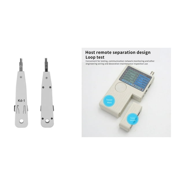 1 Pcs pour RJ11 RJ12 RJ45 Cat5 -1 Outil de Coupe de Câble de Réseau & 1 Pcs RJ11 RJ45 USB BNC LAN Testeur de Câble de Réseau