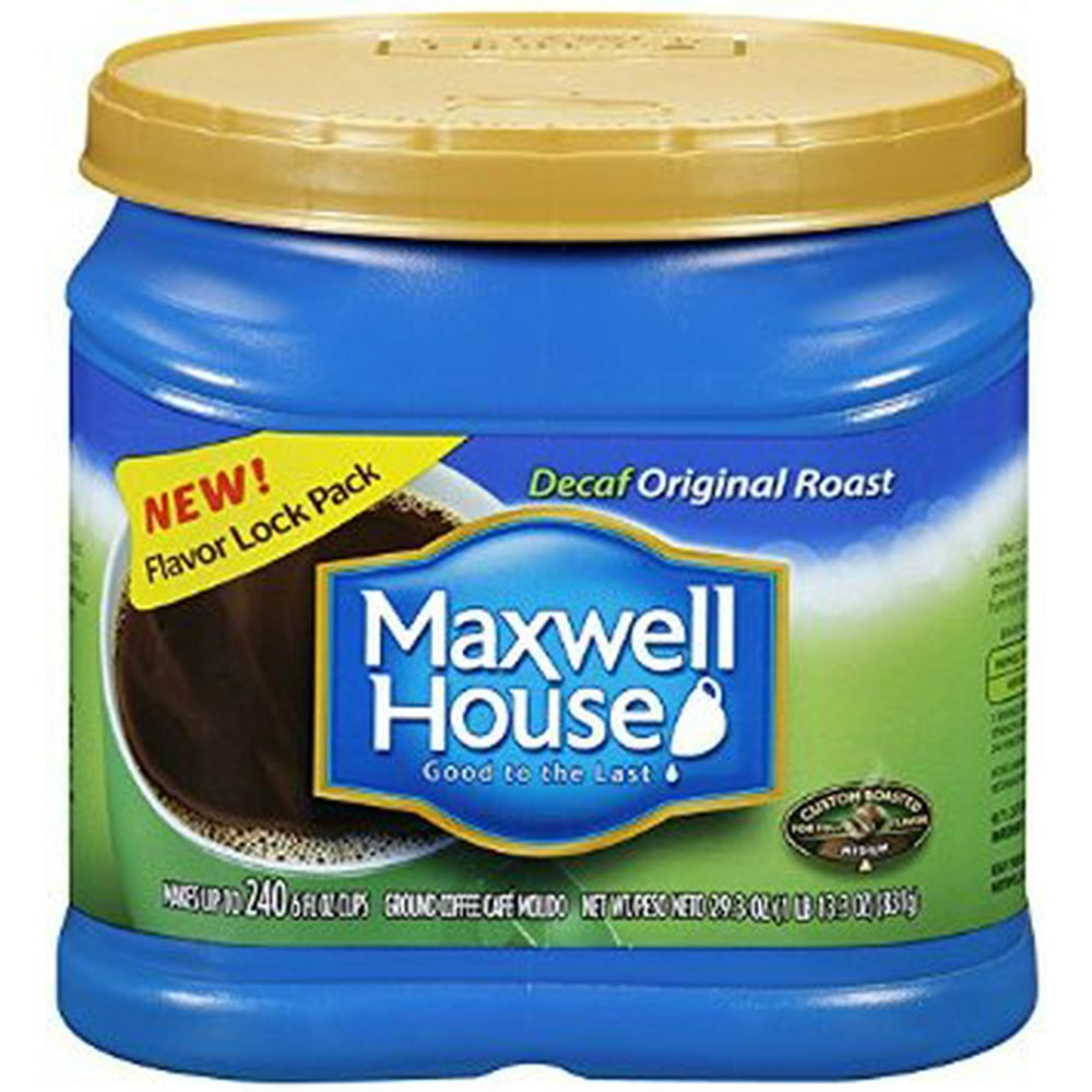 6 PACKS Maxwell House Decaf Ground Coffee Canister, Original Roast, 29.3 Ounce