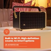 JBL Authentics 300 - Portable smart home speaker with Wi-Fi, Bluetooth and voice assistants with retro design. - Black