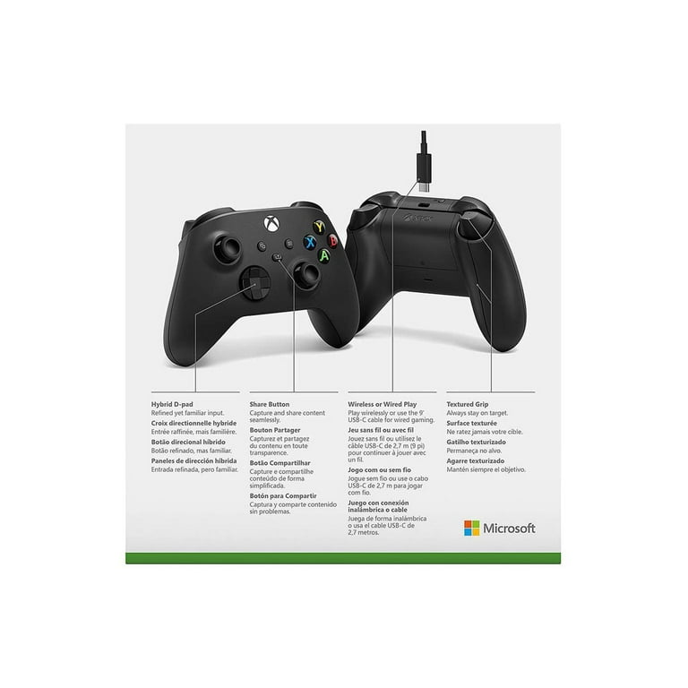 at retfærdiggøre Skygge Forsvinde Xbox PC Gaming Controller with USB-C Cable - Walmart.com