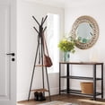 thumbnail image 5 of Coat Rack Freestanding, Coat Hanger Stand, Hall Tree with 2 Shelves, for Clothes, Hat, Bag, 5 of 6