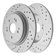 thumbnail image 4 of Detroit Axle - 8pc Brake Kit for 2019-2024 Acura RDX, Drilled and Slotted Disc Brake Rotors Ceramic Brakes Pads with Hardware Replacement: 12.40" inch Front 12.20" inch Rear Rotor, 4 of 7