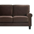 thumbnail image 4 of Serta Copenhagen 80" Round Arm Fabric Sofa with Storage Dark Brown, 4 of 13