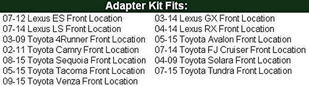 Front Door Speaker Adapters Compatible With 03-09 Toyota 4Runner