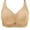#5-Beige bras for women, variant on UPPADA Plus Size for Women's Plus Size Bra No Underwire Push Up Bra Comfort Full Coverage Bras Wirefree Bra Underwear Daily Bras Comfort Wireless Everyday Sleep Bras