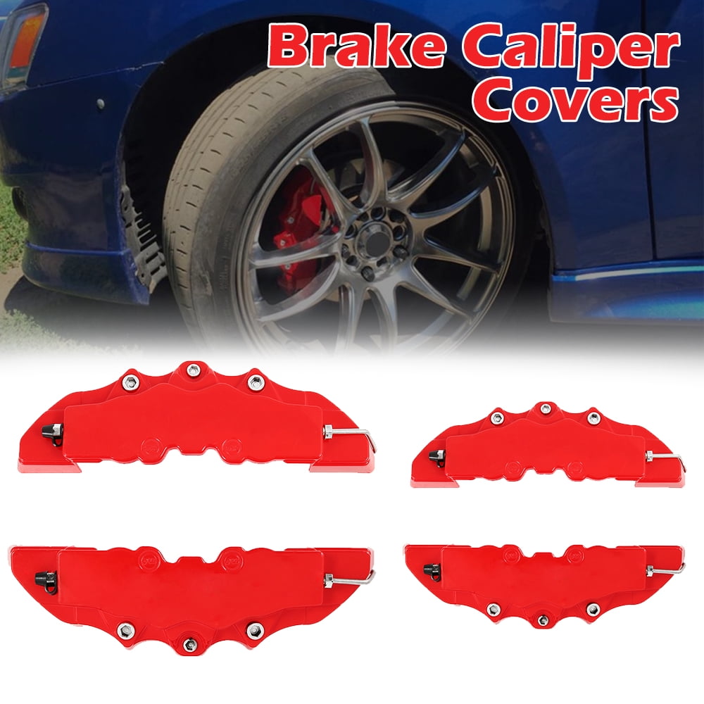 Green,2 pcs L and 2 pcs M Updated 8 Colors ABS Plastic Disc Brake Caliper Cover Without Logo Front and Rear Fit for BMW Audi Mercedes Benz