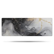 Black White Gold Marble Pattern Bathroom Rugs Mat,Non Slip Microfiber Bathroom Rug,Rubber Backing,Soft Bathroom Mats for Bathroom Floor,Tub and Shower,47x17in(120x43cm)