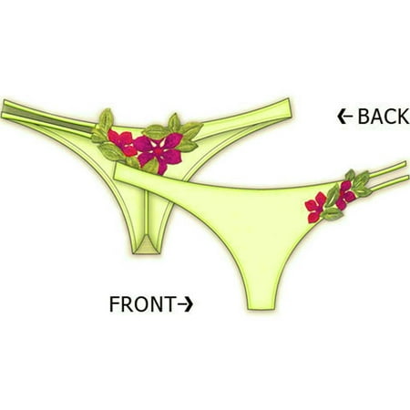 Wildflower Low Rise Thong Large Lime
