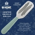 thumbnail image 4 of Kent KCR "Create" Vented Cushion Hair Brush for Blowdrying, Root Lift, and Volume in All Hair Types - Vent Brush with Green Ergonomic Handle, Soft Ball Tipped Bristles for Pain Free Use, 4 of 6