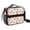 Basketball and Leopard White Pattern, variant on Basketball and Star Navy Pattern Bento School Insulated Lunch Bag Box with Shoulder Strap and Bottle Holder, 11" X 9.5" X 3.5"