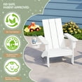 thumbnail image 5 of WestinTrends Ashore Kids Outdoor HDPE Plastic Modern Adirondack Patio Chairs with Cup Holders (Set of 2), White, 5 of 14
