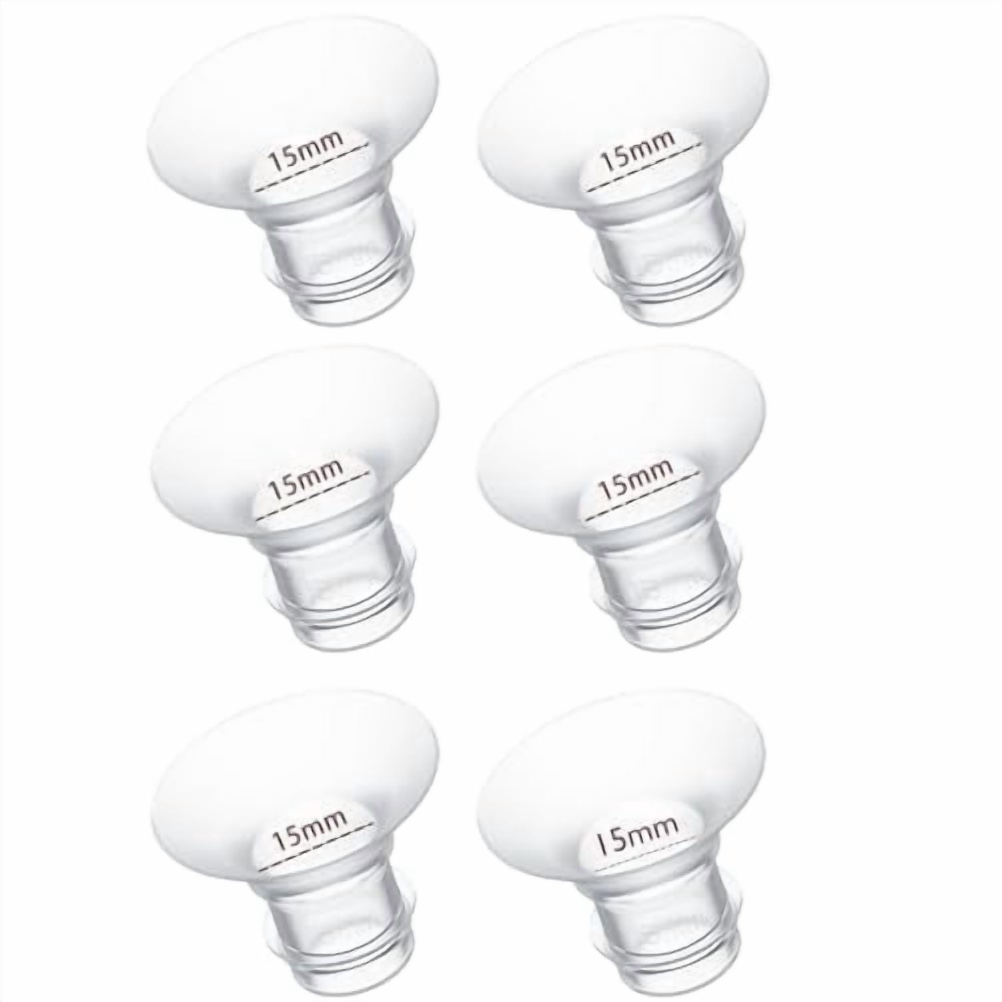 15mm Flange Insert 6PC,Compatible with 15mm Flange Spectra/Flange Inserts for Spectra/Momcozy Flange Inserts/Momcozy Wearable Breast Pump Flange Insert/Flange Inserts for Medela Pump/Willow/TSRETE