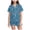 Blue, variant on Rotm Independece Outfit Set Girls Outfit Set, Soft Satin Lightweight Silk Button-Down Top with Shorts 3 Piece PJS Blue,10-11 Years