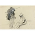thumbnail image 2 of Jean-Louis Forain 18x14 Gold Ornate Wood Frame and Double Matted Museum Art Print Titled - Poilu and Tommy Conversing (C. 1914-1919), 2 of 4