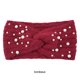 thumbnail image 4 of Gorros versátiles y a la moda Qarigey Nueva Perla diademas cruzadas tejidas azufaifo rojo, 4 of 6