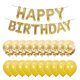 thumbnail image 1 of Juego de globos de cumpleaños, 34 unidades, globos Mylar Gold, confeti, 1 of 1