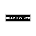 thumbnail image 1 of Billiards Blvd Pool Table Aluminum Metal Novelty Street Sign Man Cave Wall Garage Decor 4x13.5, 1 of 1