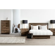 South Shore Tao Platform Bed with Drawer, Fall Oak