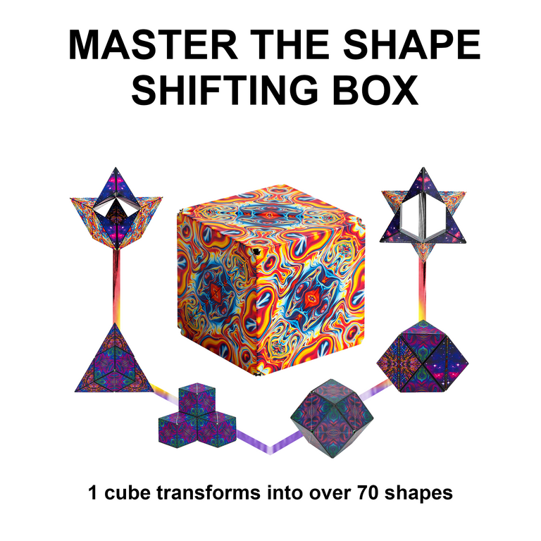 SHASHIBO Shape Shifting Box - Award-Winning, Patented Fidget Cube w/ 36  Rare Earth Magnets – Shashibo Cube Magnet Fidget Toy Transforms Into Over  70 Sube Toy (Spaced Out) 