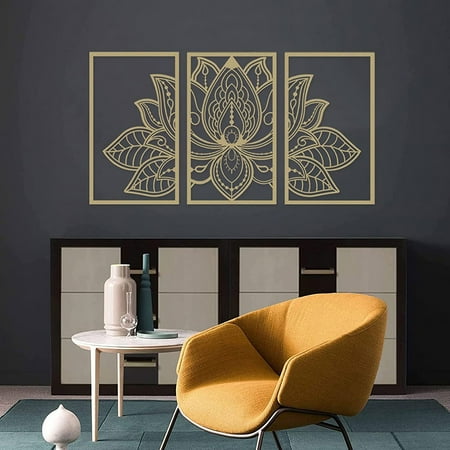 

Large metal mandala wall decoration unique wall art with lotus flower suitable for indoor and outdoor decoration of office and home.