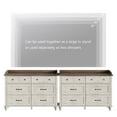 thumbnail image 4 of Mid Century Modern Closet Storage Organizer for Living Room, 94" TV Entertainment Center for 98" TVs, Antique White, 4 of 6