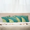 thumbnail image 7 of Ambesonne Abstract Throw Pillow Cover 4 Pack, Retro Flora Lace Frame, 24", White and Jade Green, 7 of 7