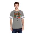 thumbnail image 1 of Unisex Christmas Snowman Scarf Football Fine Jersey T-Shirt, 1 of 5