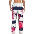 thumbnail image 3 of Goofa Pink Flamingos Printed Soft Pajama Pants for Men, Wide Leg Comfy Casual Lounge Yoga Pants-Small, 3 of 9