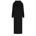 thumbnail image 5 of cfhntfmh Plus Size Dresses for Women Long Sleeve Soft Hoodies Sweatshirt Dress Warm Fleece Flowy Long Maxi Dress, 5 of 7